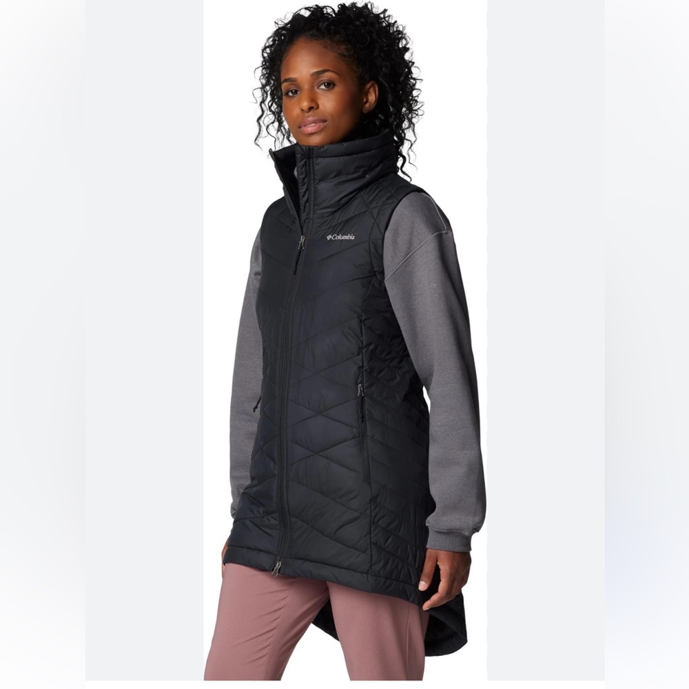 NWOT Columbia Long Black Puffer Vest Size XL